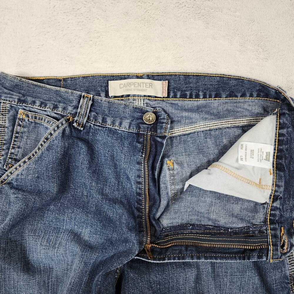 VTG Levis Carpenter Jeans Mens 34x30 Relaxed Loose Straight Baggy Y2K - Picture 8 of 13